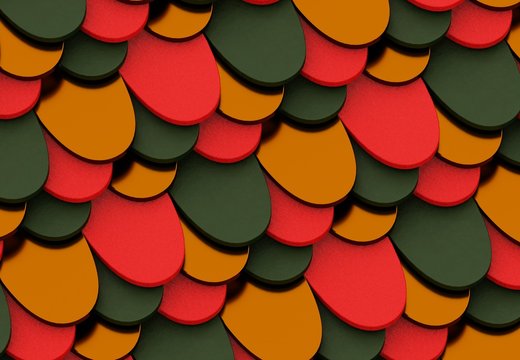 Red Green and Gold Scales