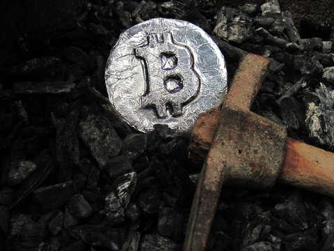 Bitcoin mining. A mine with real hardware