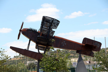 Replica seaplane monument