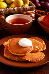 Spicy pumpkin pancakes