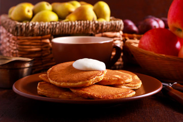 Spicy pumpkin pancakes