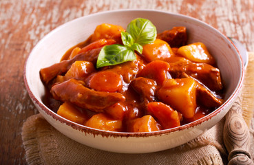 Veal, potato and carrot stew
