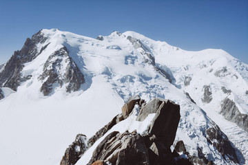 Fototapeta na wymiar Mont blanc, the highest mountain of Europe.