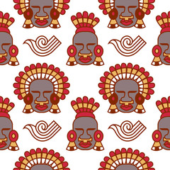 aztec cacao pattern for chocolate package design