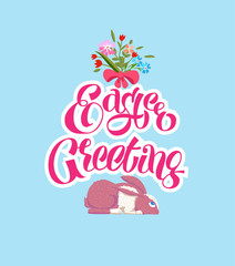 Easter banner. Vector illustration.