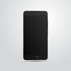 Vector mobile phone isolated on light background.