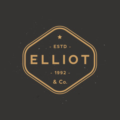  Clothing label. Elegant and simple retro apparel badge