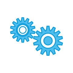 Gears machinery pieces icon vector illustration graphic design
