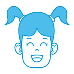 Cute girl cartoon icon vector illustration graphic design