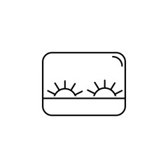 two eyelashes extension icon