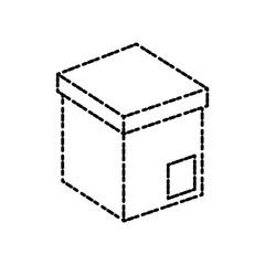 Delivery cardboard box icon vector illustration graphic design