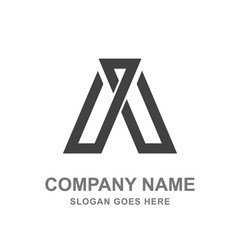 Geometric A Letter Triangle House Real Estate Architecture Construction Logo Vector Icon