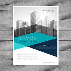 creative geometric business brochure vector design template
