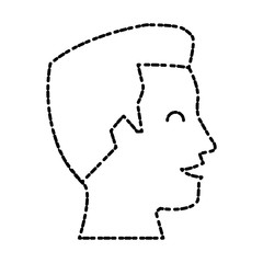 Man head silhouette icon vector illustration graphic design
