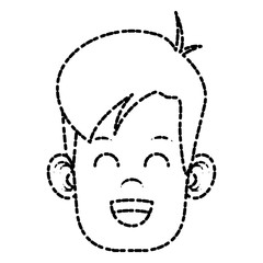 Cute boy cartoon icon vector illustration graphic design