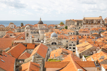 Fototapeta na wymiar Croatia. Ancient town Dubrovnik panoramic view