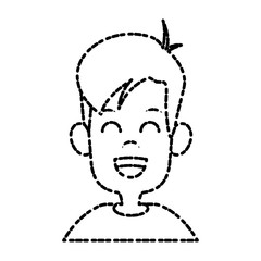 Cute boy cartoon icon vector illustration graphic design