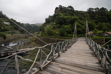 Large wooden bridge