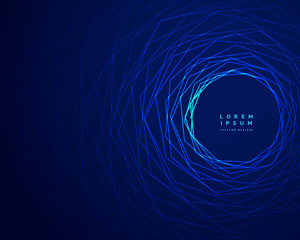 technology tunnel blue lines background design