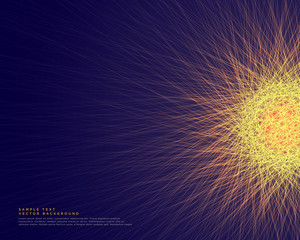 abstract glowing lines forming a network of glowing sphere vector