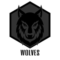 wolves logo template