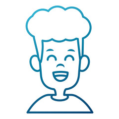 Cute boy cartoon icon vector illustration graphic design