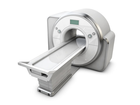 3d Illustration of Magnetic Resonance Imaging Machine Isolated on White Background. Medical and Science Equipment