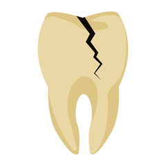 Tooth broken symbol icon vector illustration graphic design