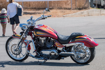 Fototapeta na wymiar motorcycle shiny details