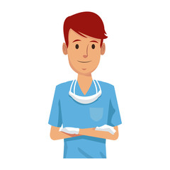 Dentist cartoon isolated icon vector illustration graphic design