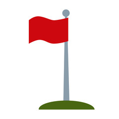 Golf flag symbol icon vector illustration graphic design