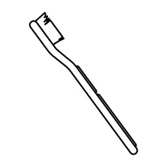 Toothbrush dental hygiene icon vector illustration graphic design