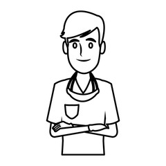 Dentist cartoon isolated icon vector illustration graphic design