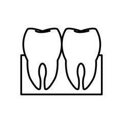 Tooths and dental care icon vector illustration graphic design