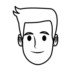 Man face cartoon icon vector illustration graphic design