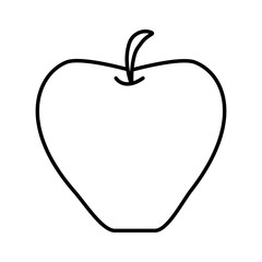 Delicious apple fruit icon vector illustration graphic design