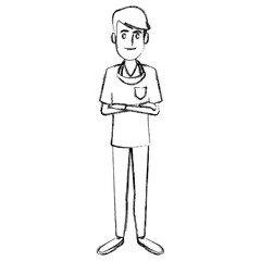 Dentist cartoon isolated icon vector illustration graphic design