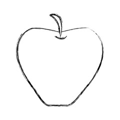 Delicious apple fruit icon vector illustration graphic design