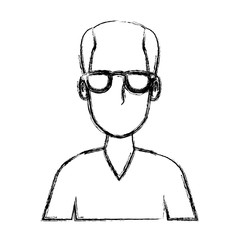 Man face cartoon icon vector illustration graphic design