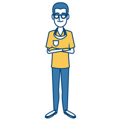 Obraz premium Dentist cartoon isolated icon vector illustration graphic design