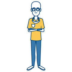 Dentist cartoon isolated icon vector illustration graphic design