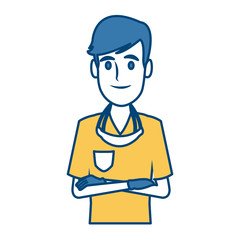 Dentist cartoon isolated icon vector illustration graphic design