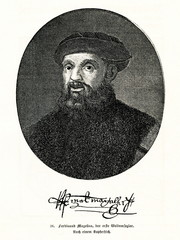 Ferdinand Magellan, Portuguese explorer, which expedition to the East Indies resulted in the first circumnavigation of the Earth (from Spamers Illustrierte Weltgeschichte, 1894, 5[1], 67)