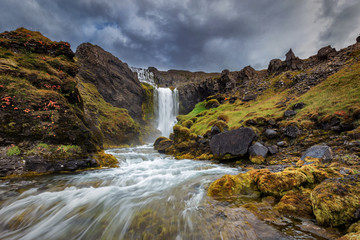 Fototapeta na wymiar Dynjandi waterfall Iceland
