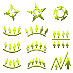 vector icons of arrows