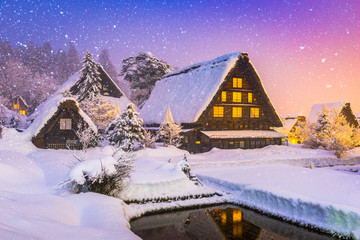Shirakawa, Japan Japanese Winter Village