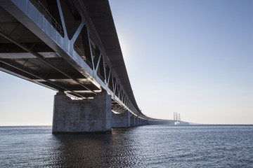 Oresund Bridge,oresunds bron, bridge on the sea ,architecture landscape in sweden
