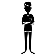 Dentist cartoon isolated icon vector illustration graphic design