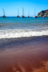 Fototapeta na wymiar Red Beach, Akrotiri, Greece, Santorini-Thira- one of the most fa
