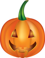 Halloween pumpkin on white background
